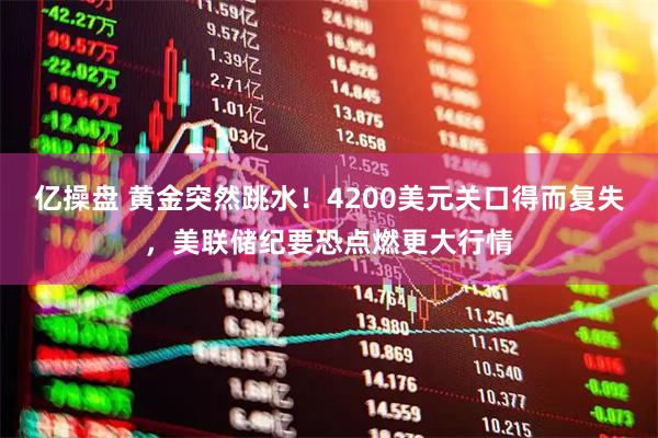 亿操盘 黄金突然跳水！4200美元关口得而复失，美联储纪要恐点燃更大行情